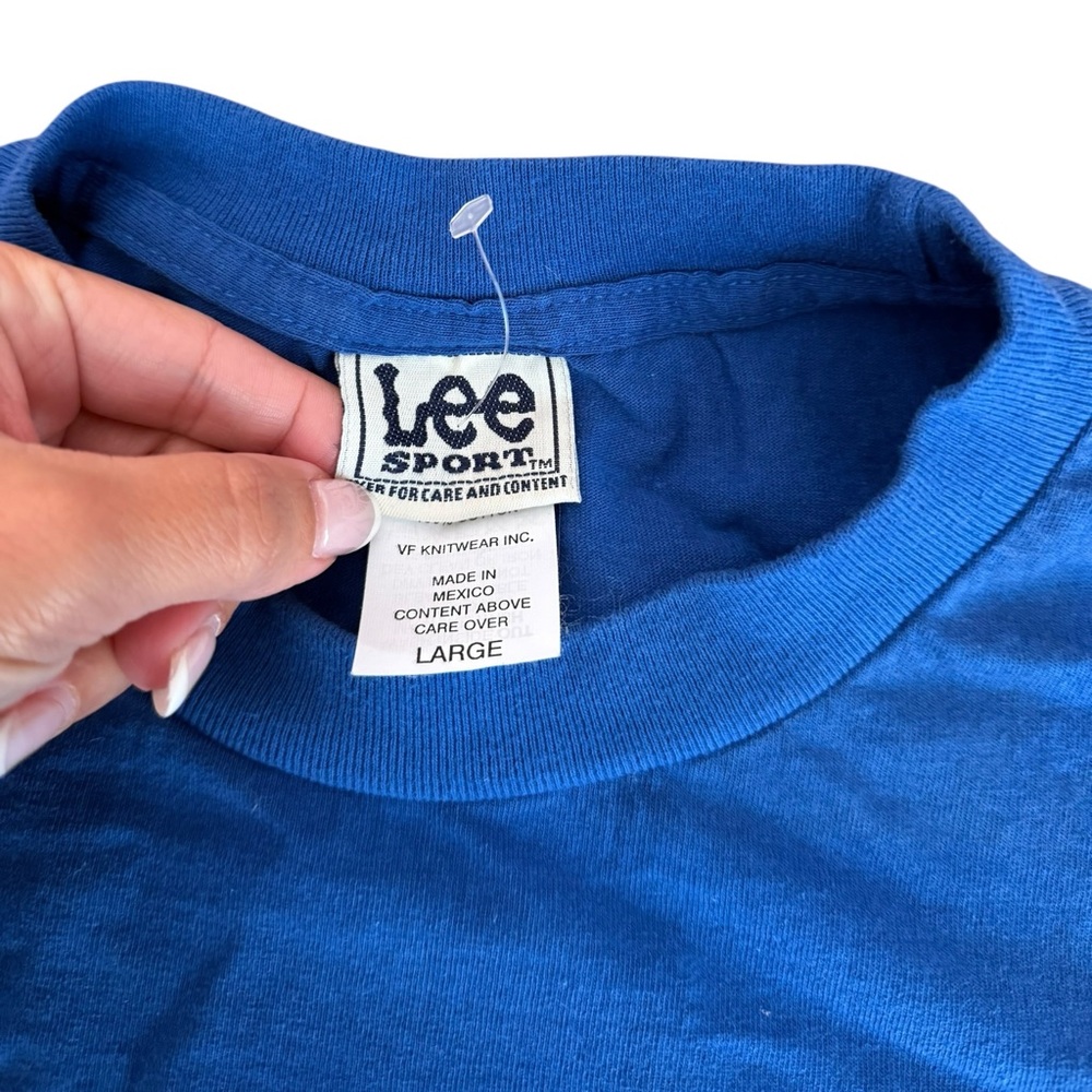 NWOT New York Giants 2000 NFC Champions Lee Sport Blue T-Shirt - Picture 7 of 8